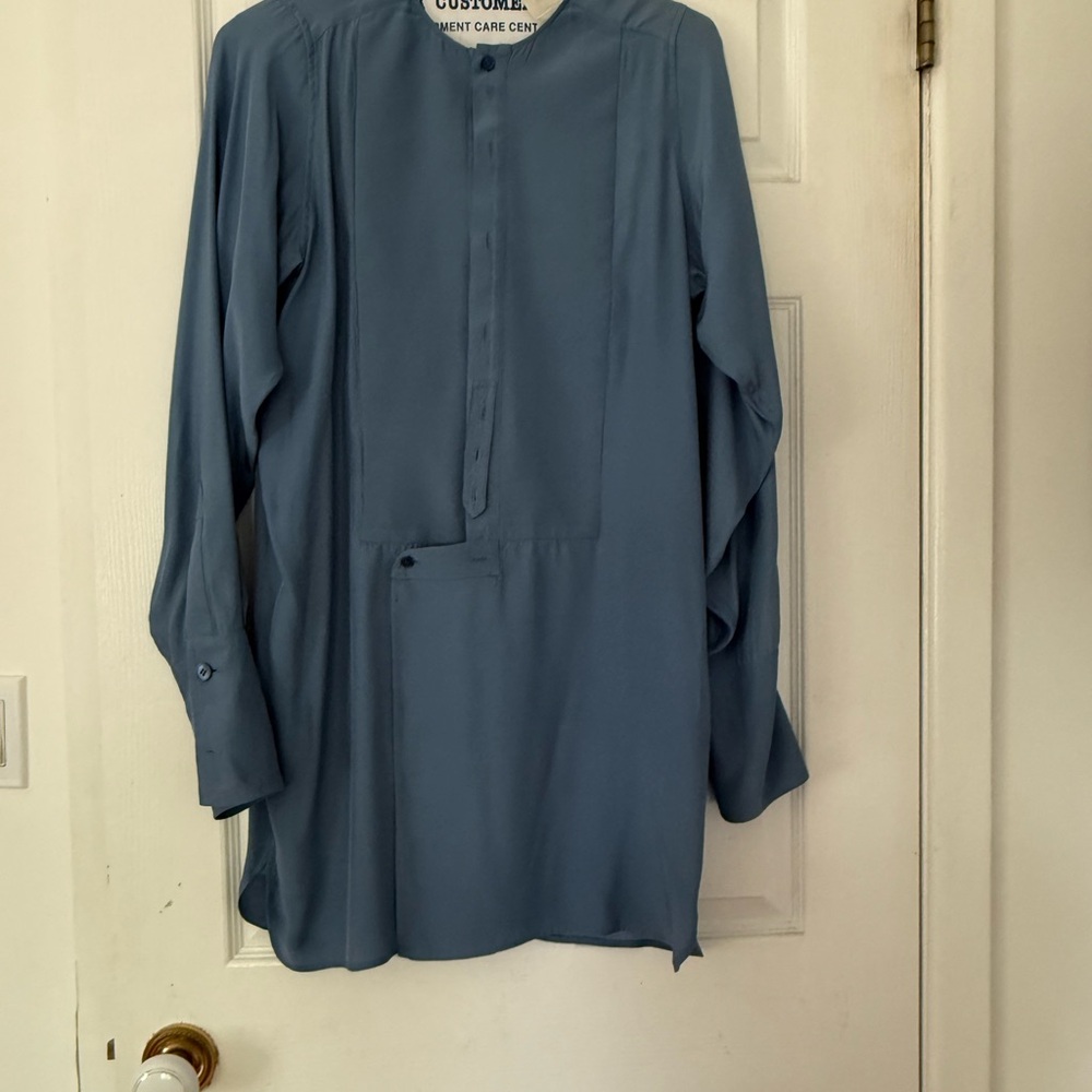 Stella McCartney Sky Blue Button-Up Blouse